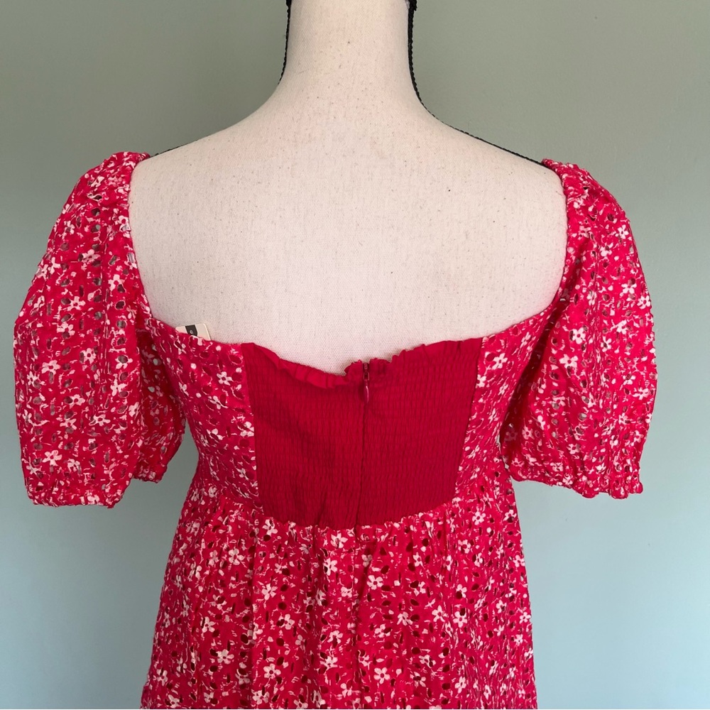 Anthropologie Maeve Lillianne Babydoll Eyelet Dress. Size 14 - Picture 8 of 9